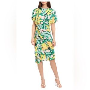 MAGGY LONDON Floral Print Jersey Dress Petite $138 (NWT)